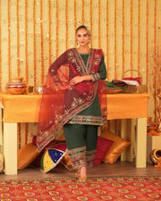 3-Piece Ready-to-Wear Bindi BADLA Suit | 4080-SJ-B.BADLA - Sha Posh Textile