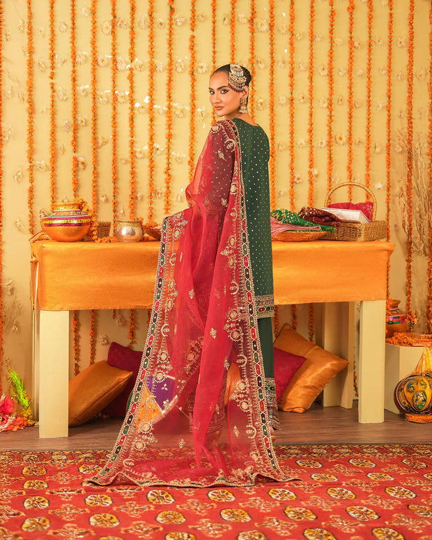 3-Piece Ready-to-Wear Bindi BADLA Suit | 4080-SJ-B.BADLA - Sha Posh Textile