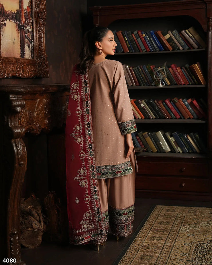 3-Piece Ready-to-Wear Bindi BADLA Suit | 4080-SJ-B.BADLA - Sha Posh Textile