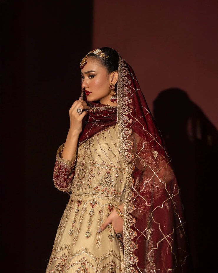 3 Piece Tissue Maxi Stitched | 2235-AF-TSU - Sha Posh Textile