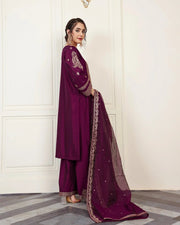 Embroidered Chambray Katan | 2205 ShaPosh Textile