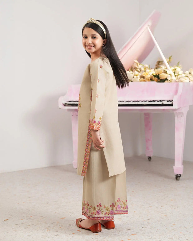 Kids 3-Piece Ready-to-Wear Plain Paper Katan Suit | 4084-SJ-P.P.KTN (Dupatta Included) - Sha Posh Textile