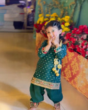 Kids 3 Piece Zari Badla Suit Stitched | 4080-SJ-B.BADLA Sha Posh Textile