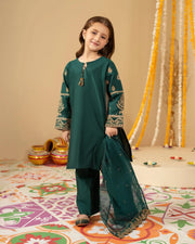 Kids Chambray Katan 3PC | 1978 Sha Posh Textile