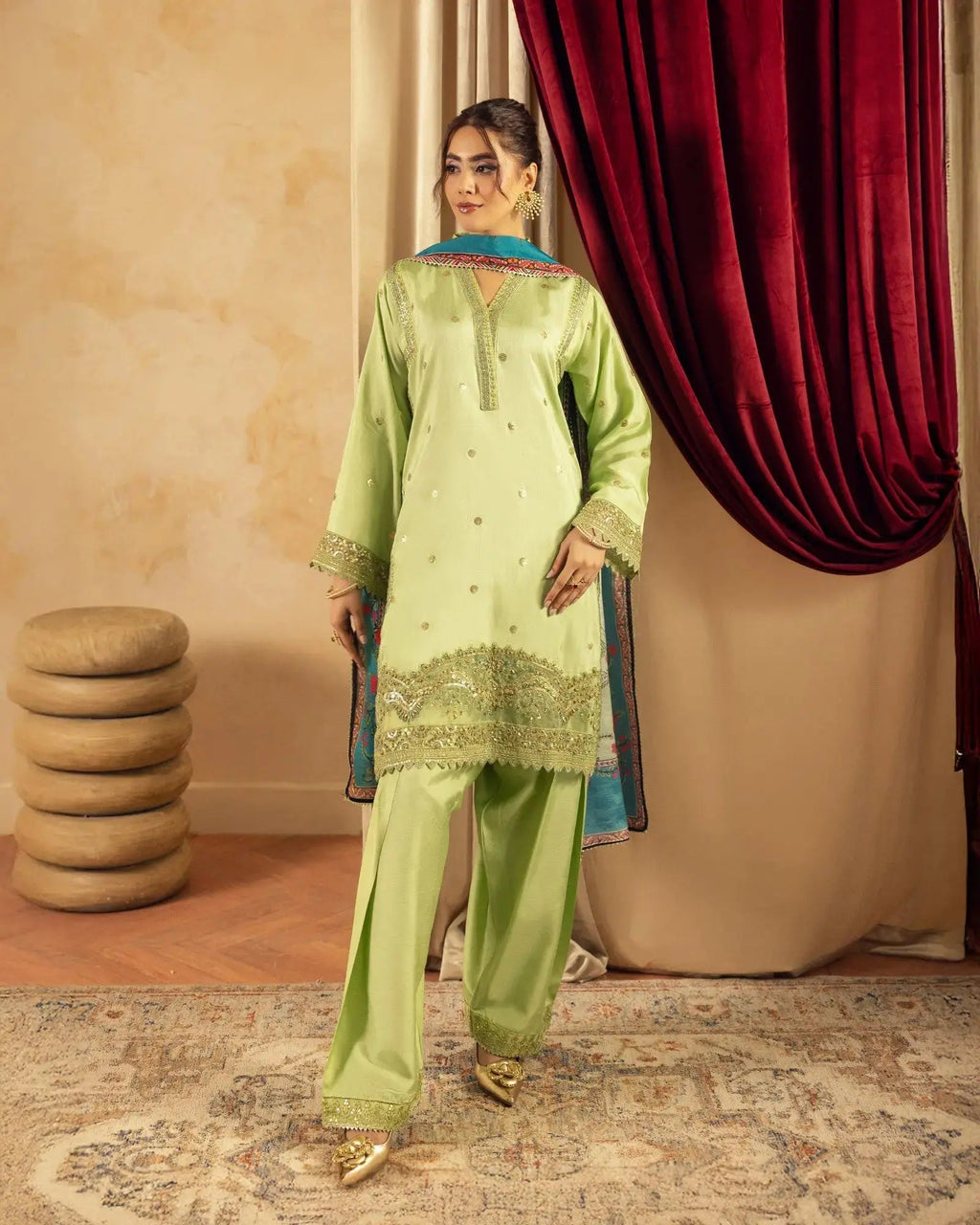 Korean Raw Silk 3PC | 1161 Sha Posh Textile