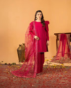 3 Piece Plain Paper Katan Suit Stitched | 1142-ST-P.P.KTN - Sha Posh Textile