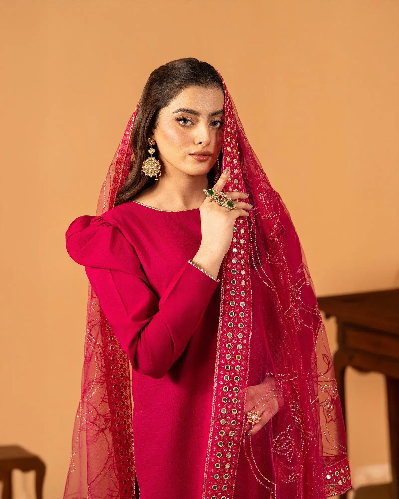 3 Piece Plain Paper Katan Suit Stitched | 1142-ST-P.P.KTN - Sha Posh Textile