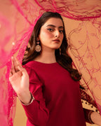 3 Piece Plain Paper Katan Suit Stitched | 1142-ST-P.P.KTN - Sha Posh Textile