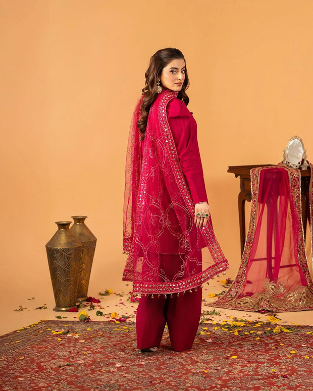 3 Piece Plain Paper Katan Suit Stitched | 1142-ST-P.P.KTN - Sha Posh Textile