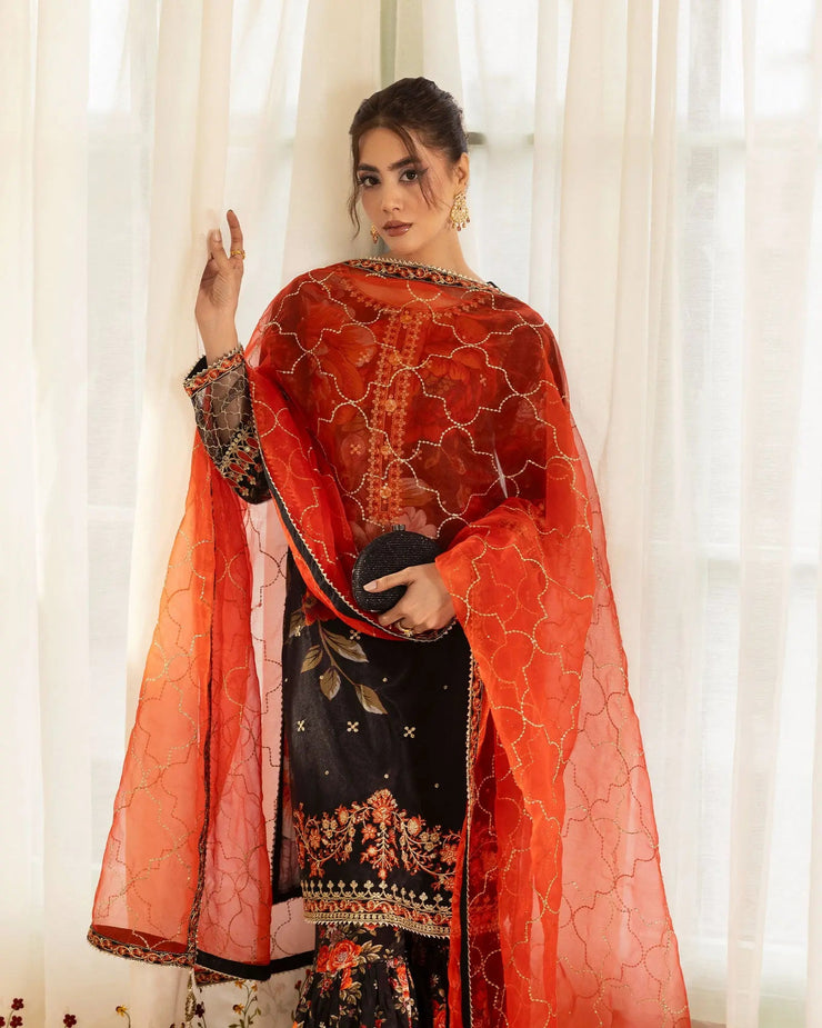 Raw Silk 3PC | 16301 Sha Posh Textile