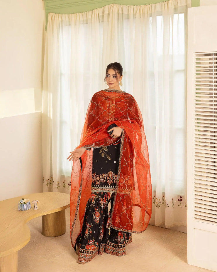 Raw Silk 3PC | 16301 Sha Posh Textile