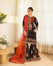 Raw Silk 3PC | 16301 Sha Posh Textile